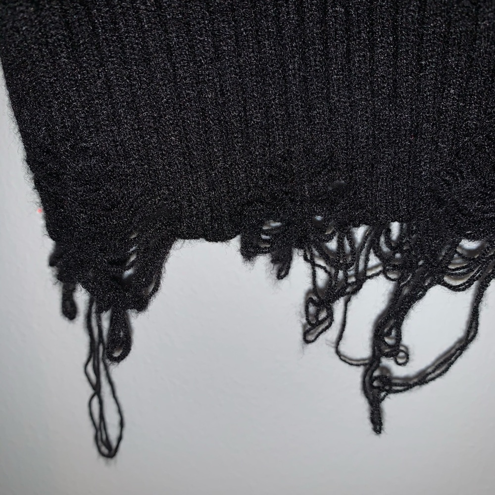 Black Ripped Sweater - Picture 3 of 3